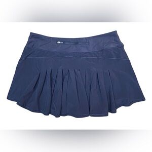 CRZ YOGA Women's Quick Dry Pleated Tennis Skort Athletic Sporty Size M Navy
